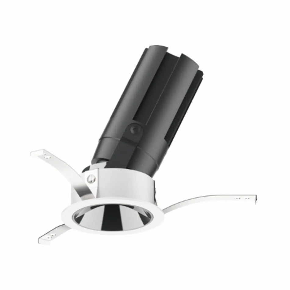 FS1091A‑10’s adjustable recessed design, highlighting its compact 56 mm diameter aluminum body and versatile beam angles.