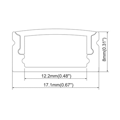 Aluminium profile with strip - RHEALP002R
