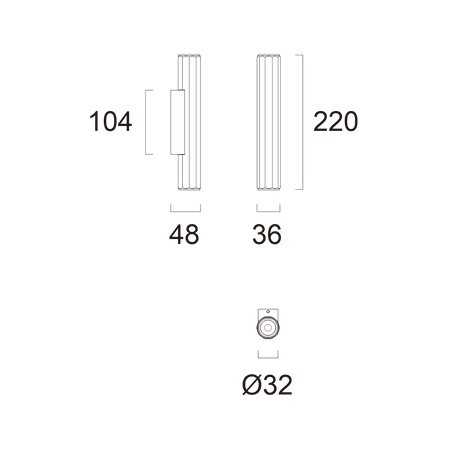 The FS1275‑05, a compact indoor up‑down wall light with COB LED and aluminium housing. Available in multiple color temperatures.