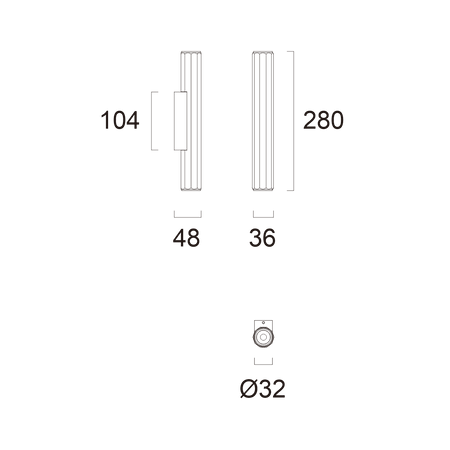 FS1275‑08 LED Up & Down Wall Light – ideal for vertical accent and ambient lighting in modern interiors