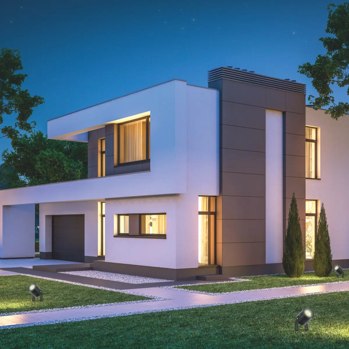 EST-GD330101 LED Focus Light illuminating a building facade