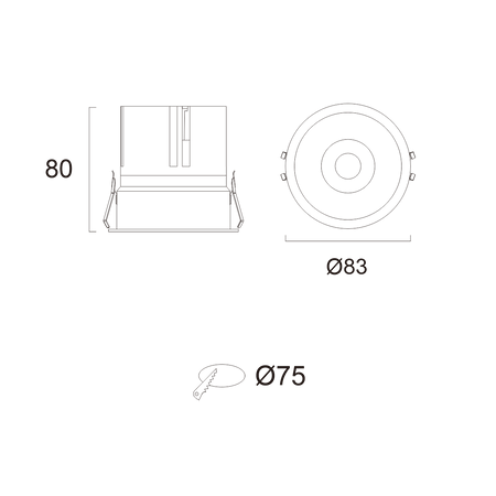 The FS1269‑15 indoor fixed spot light delivers precision LED lighting perfect for highlighting architectural features, artworks, and textiles in high‑end residential or commercial interiors.