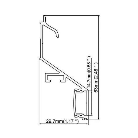 Rain Water Drain Pipe Profile Lighting RHEALP236