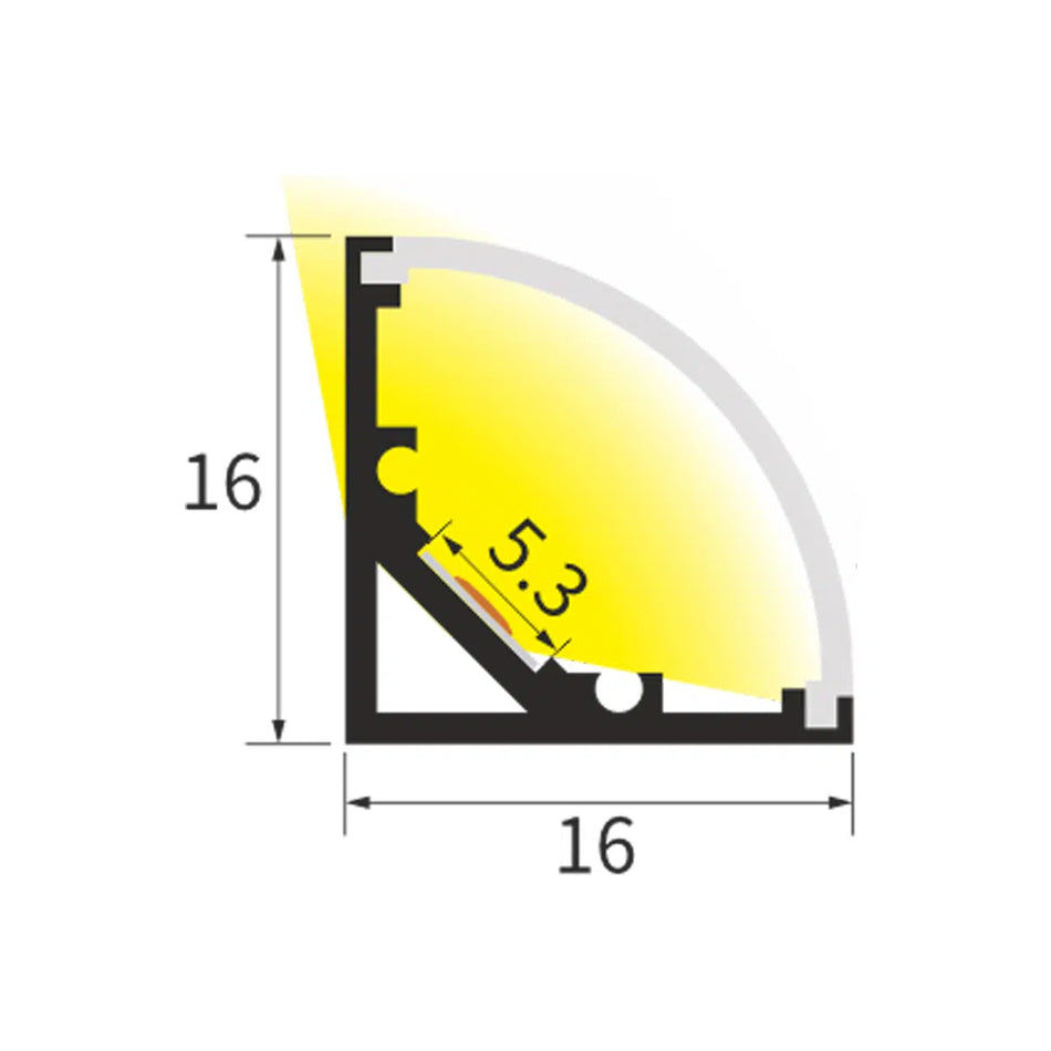 Wardrobe Profile Lightng RLL-FL1616