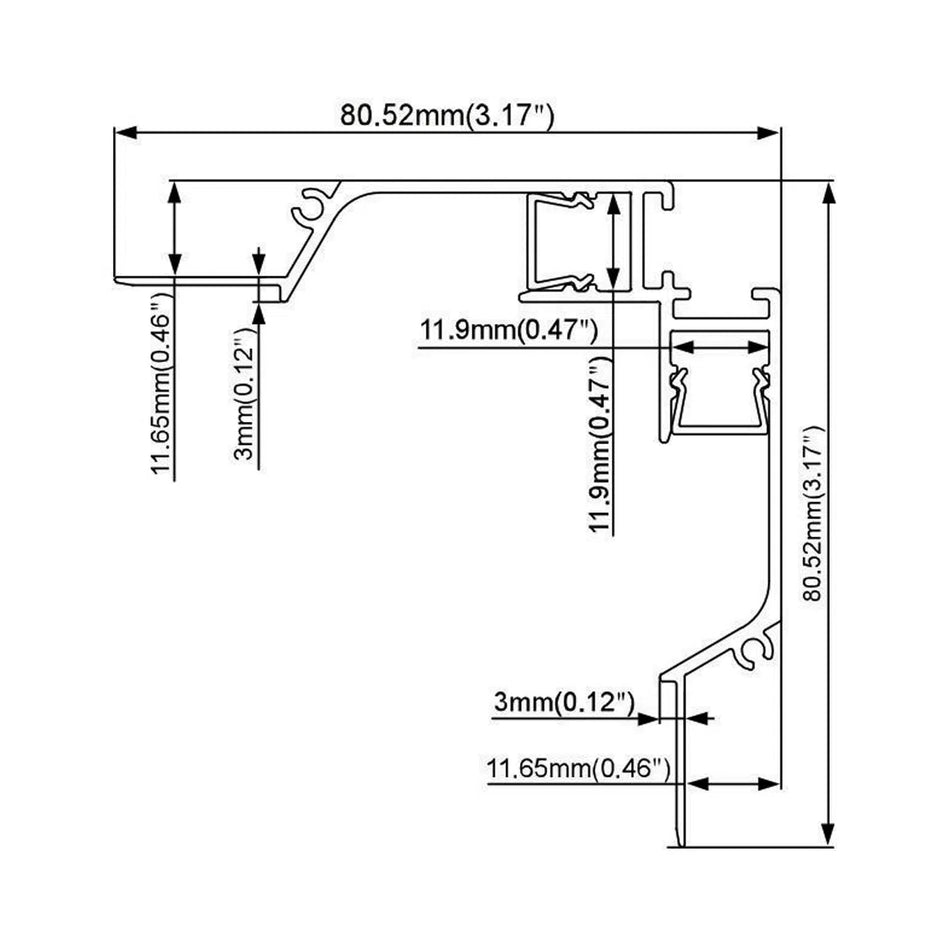 Ceiling Cornice Profile Lighting RHEALP245