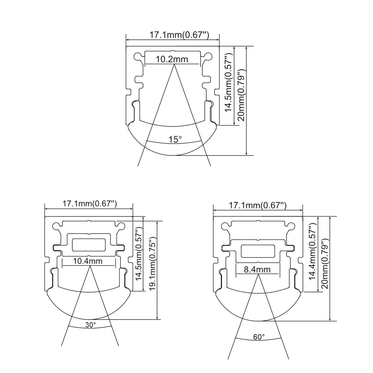 Curtain lighting profile with strip - RHEALP140