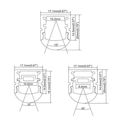 Curtain lighting profile with strip - RHEALP140