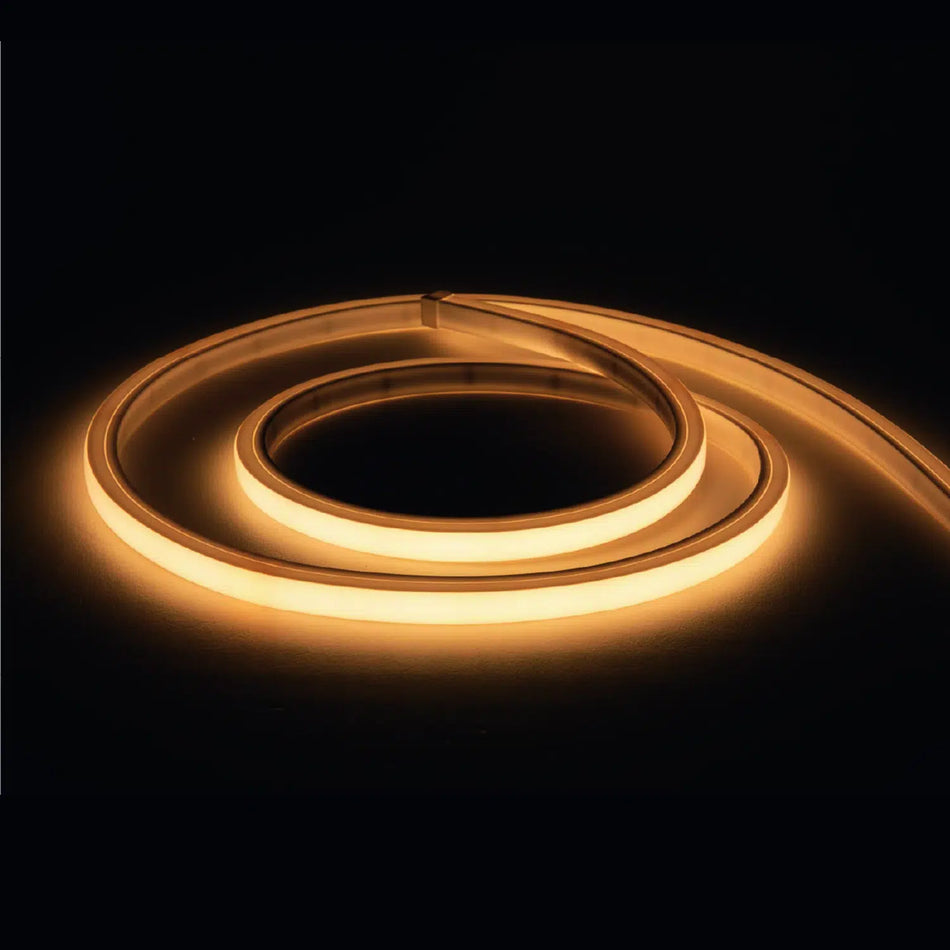 High‑brightness, impact‑resistant PU‑encased Neon Flex Top Bend (16 × 15 mm) ideal for designers and contractors seeking seamless, durable LED accents in wet zones, facades, and pool edges.