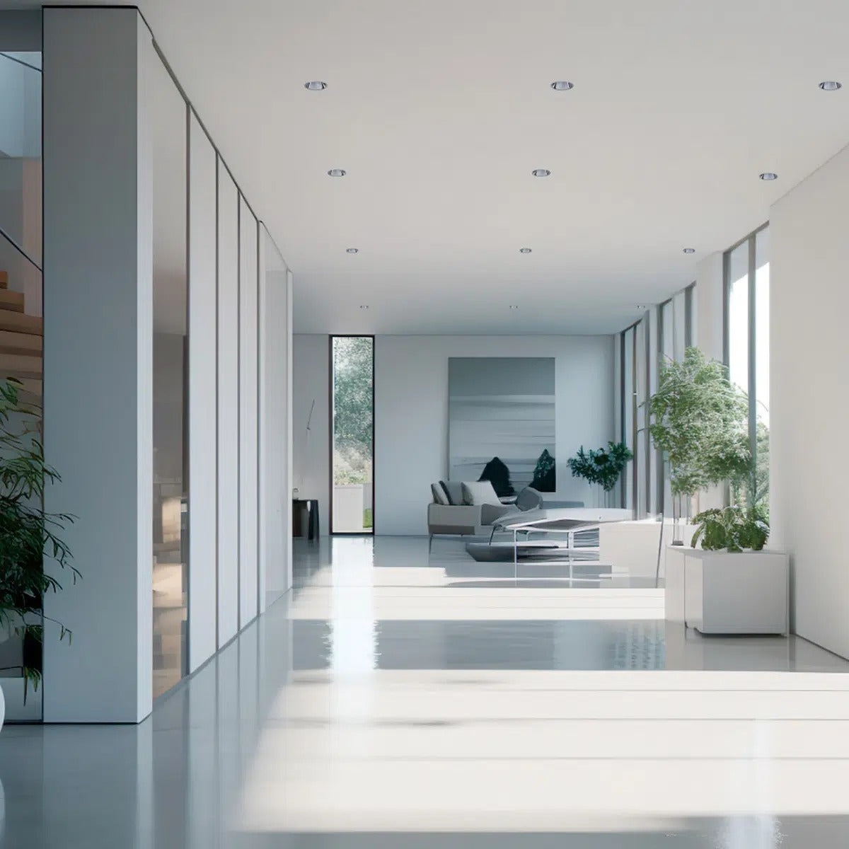 EST‑2.5EB‑18 compact trimless recessed LED downlight illuminated ceiling