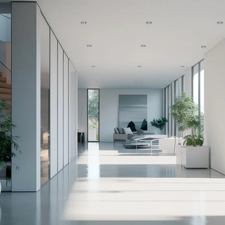 EST‑3.5EB‑20 down light - highlighting its deep‑set anti‑glare lens and clean, architectural profile.
