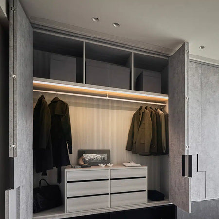 RLL-065-M2522 provides sleek and discreet illumination for wardrobe interiors.