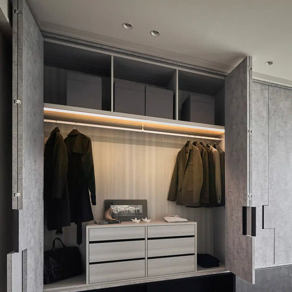 RLL-065-M2522 provides sleek and discreet illumination for wardrobe interiors.
